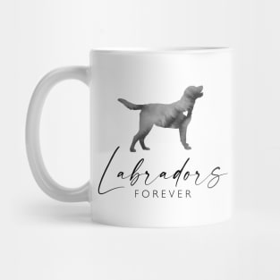 Labrador Retriever Dog Lover Gift - Ink Effect Silhouette - Labradors Forever Mug